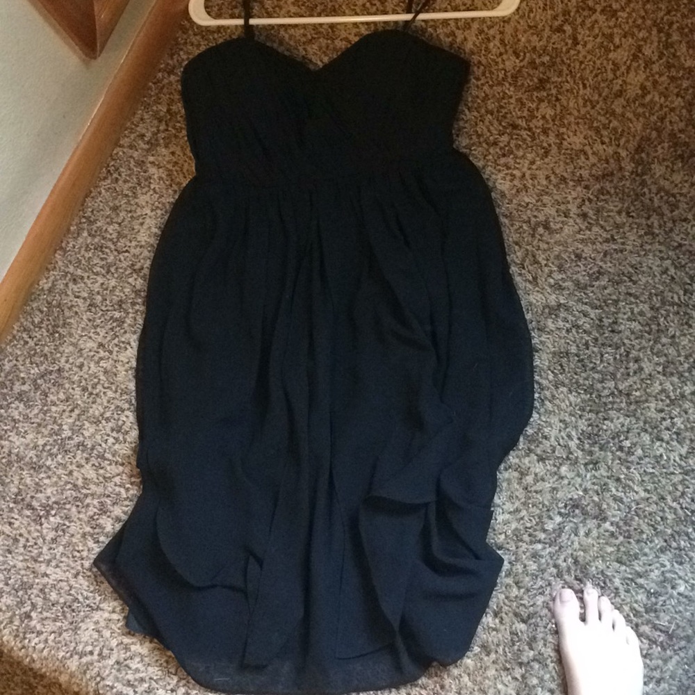 Black strapless sweetheart Donna Morgan dress